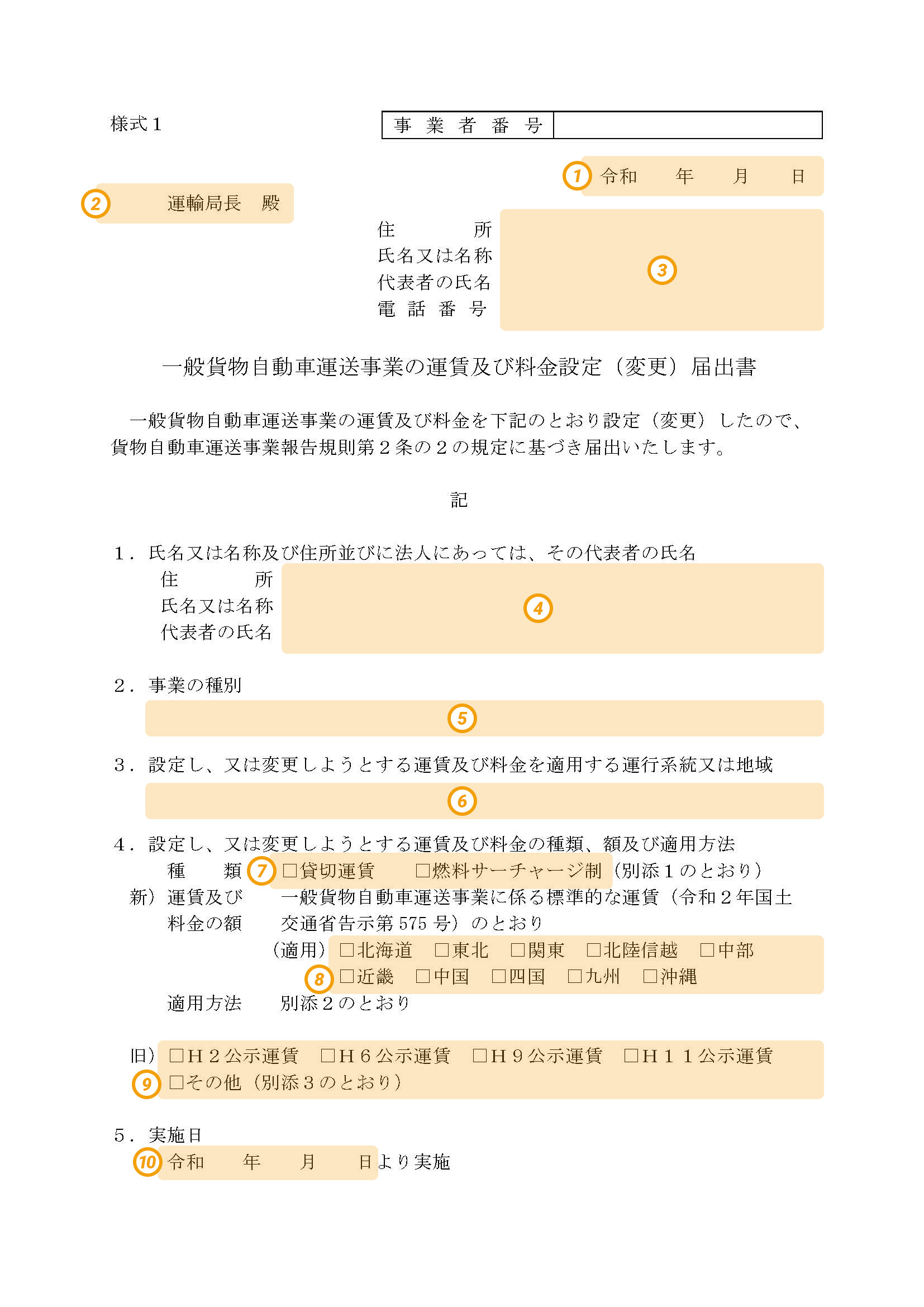 「運賃料金設定届出書」とは？書き方を分かりやすく解説